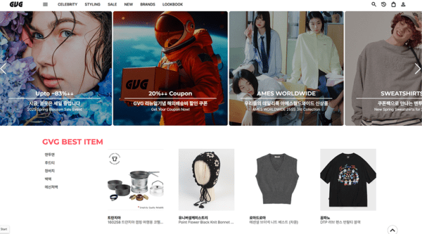 Thông tin trang web thời trang GVg.co.kr tại Hàn Quốc
